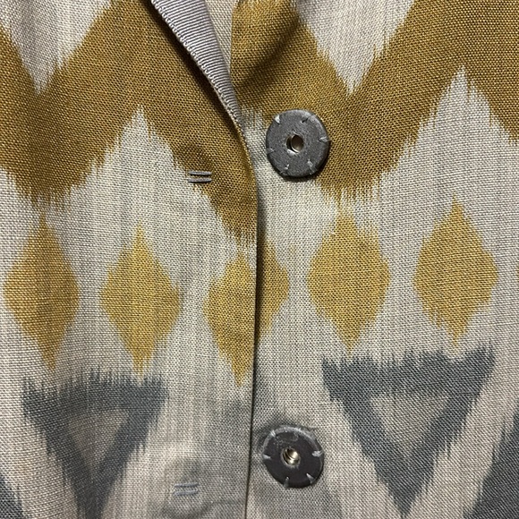 Linen Pattern Blazer Sz Medium - Picture 2 of 7